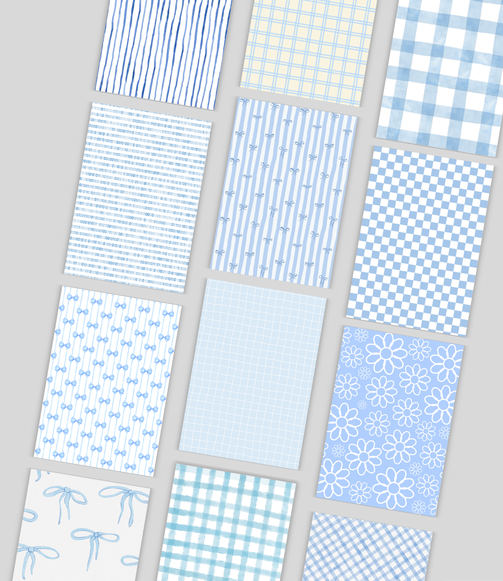 12-piece blue e-reader insert set