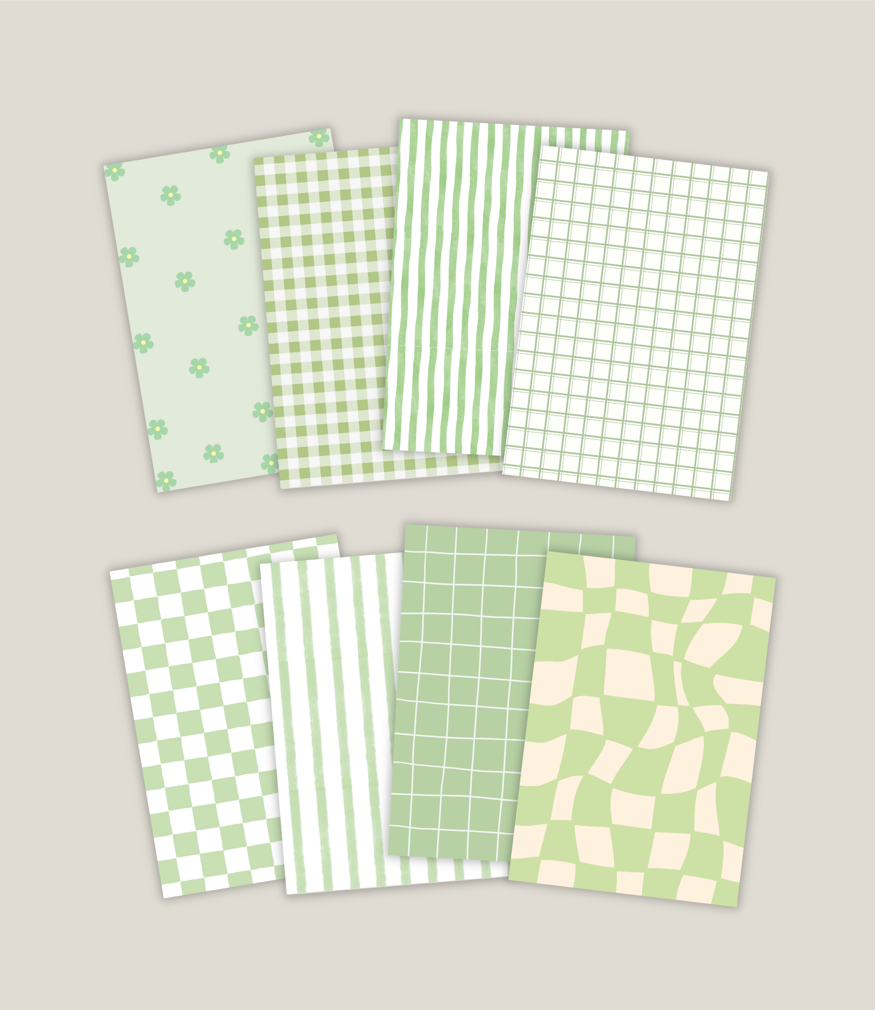 Green pattern Kindle inserts