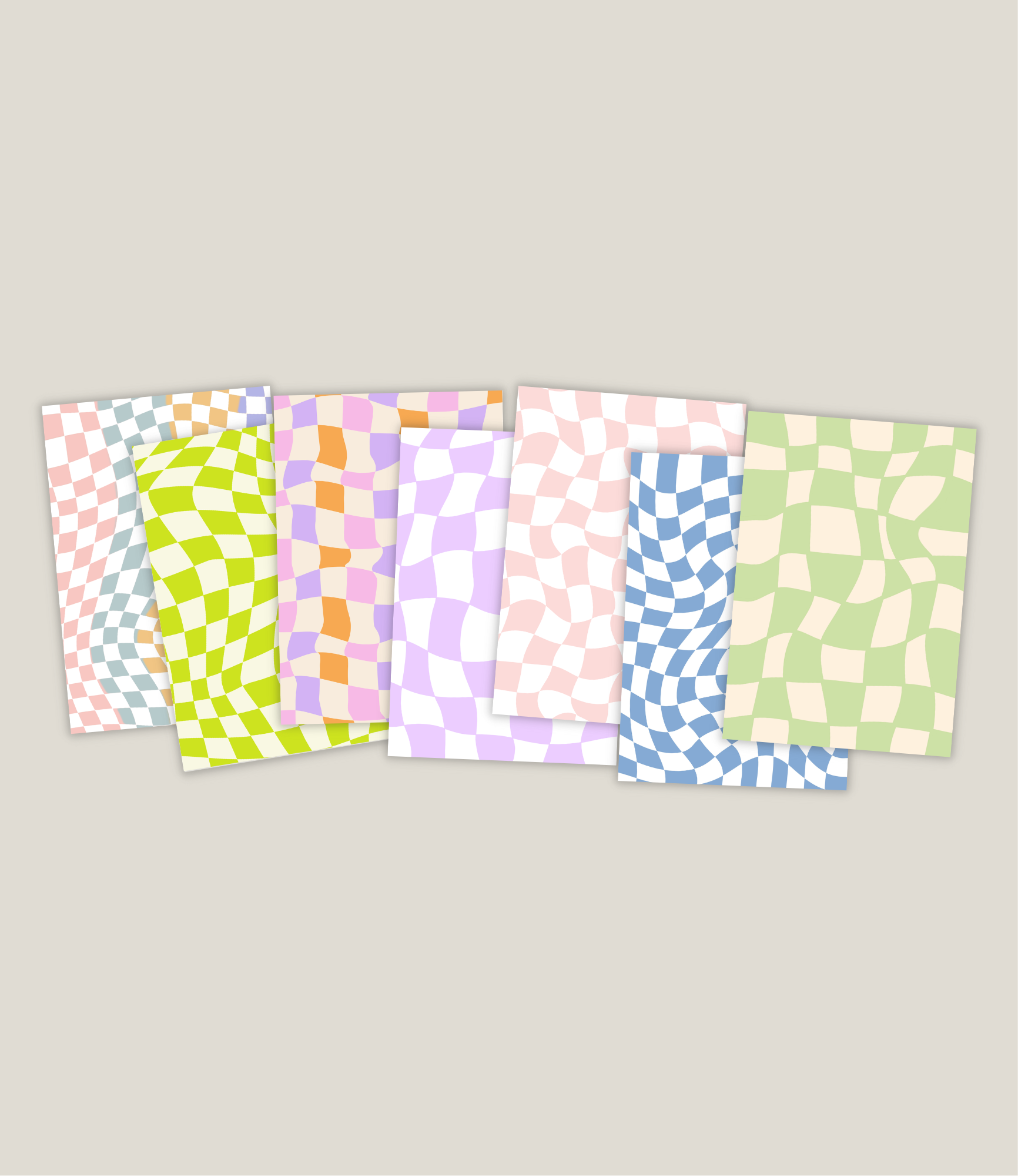 Groovy Checkered pattern Kindle inserts