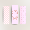 Coquette pastel pink bow and quote themed bookmarks