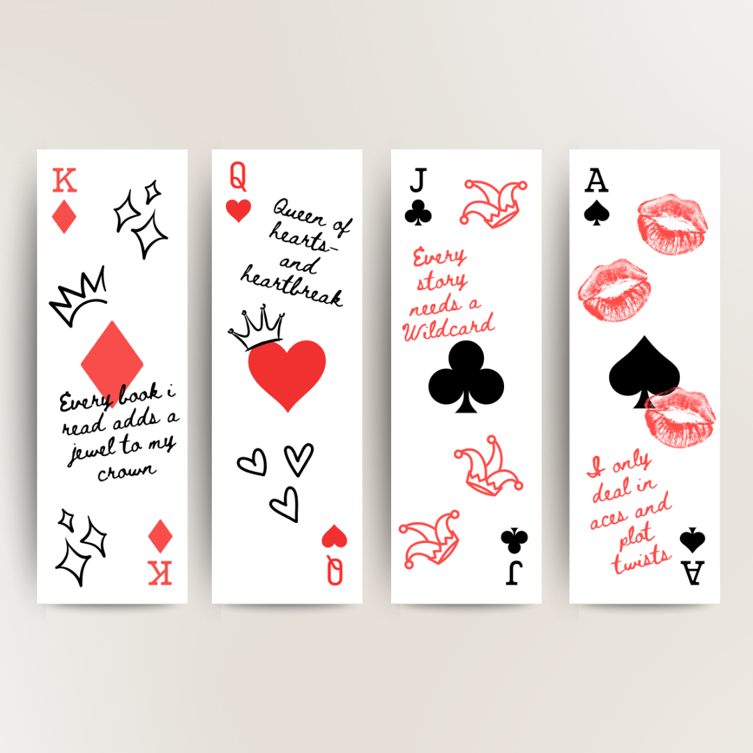 Deck of Cards bookmark set