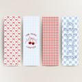 Red and Blue Aesthetic bookmark set