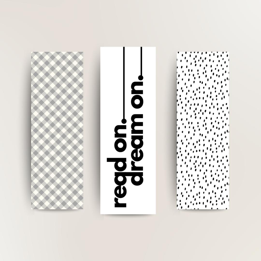 Black and white bookmarks