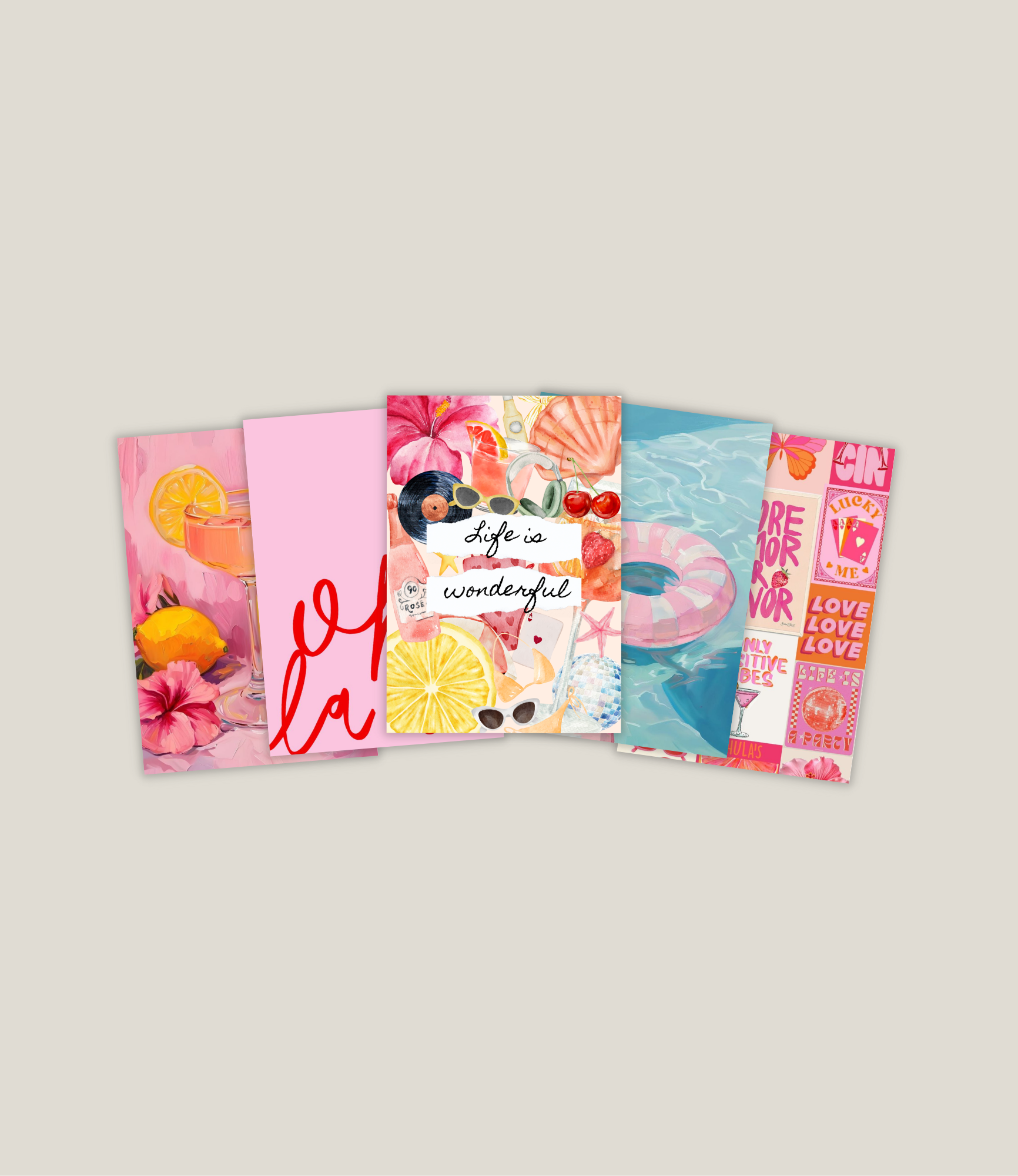 Bright illustration e-reader insert set