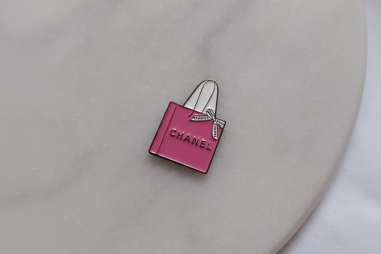 Chanel bag metal sticker