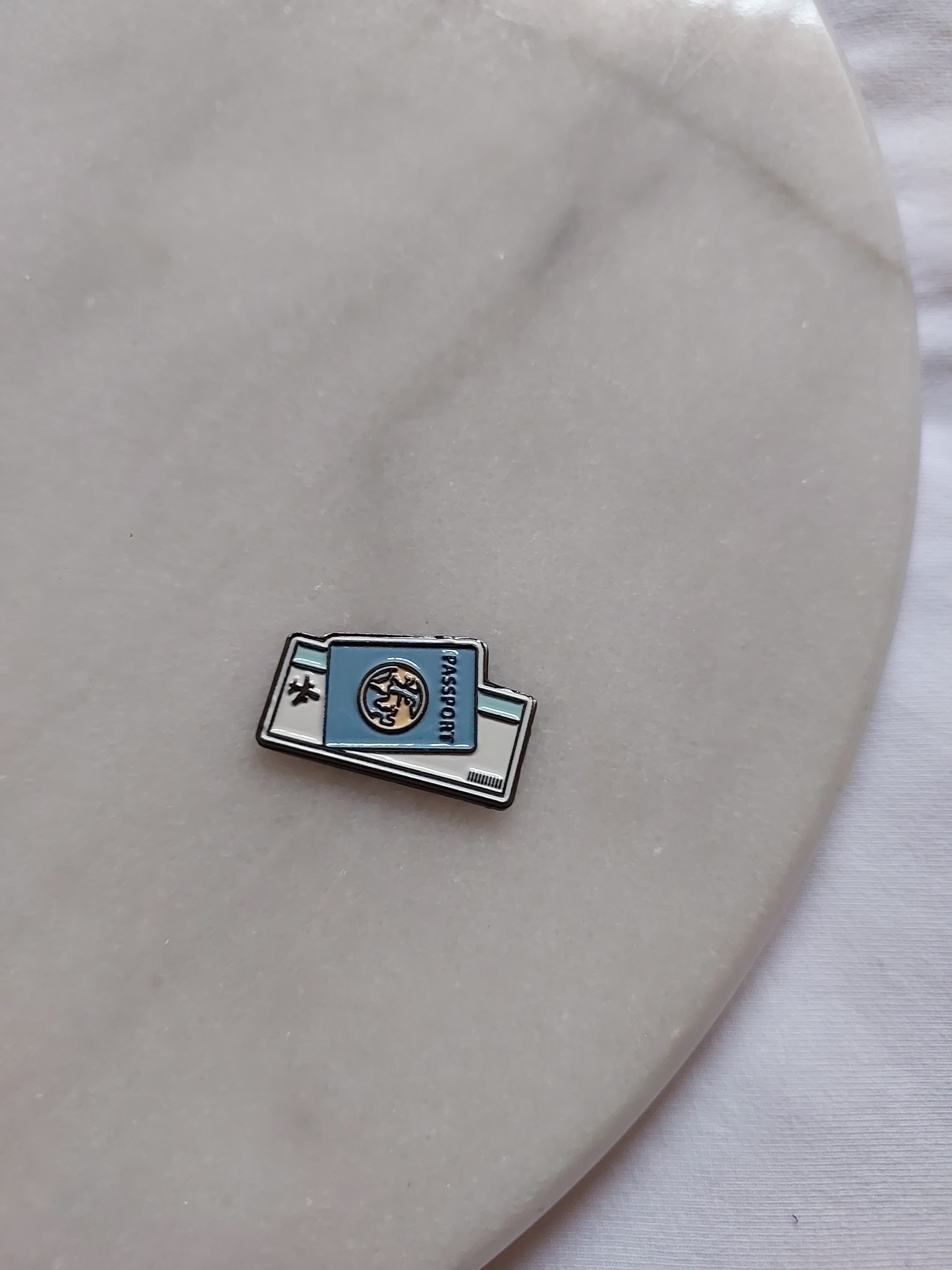 Boarding pass metal sticker