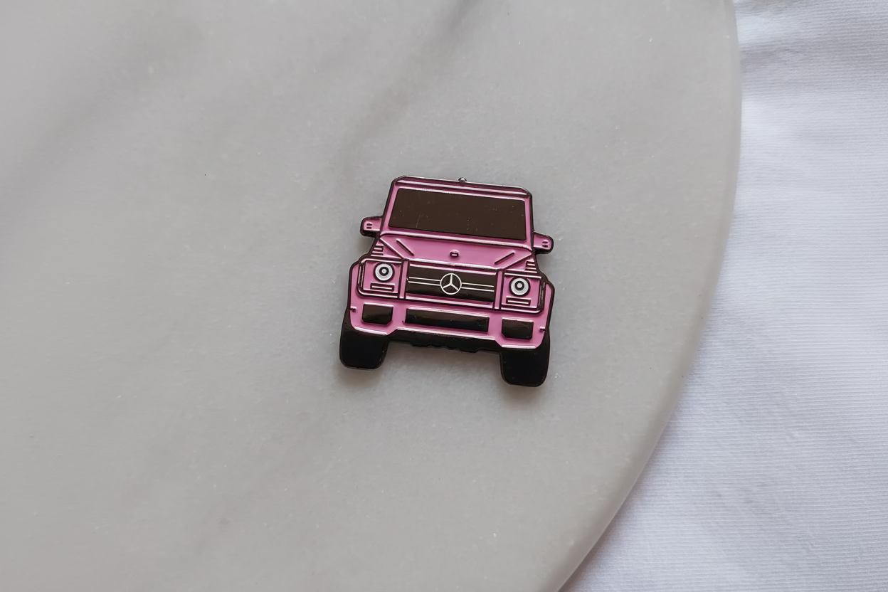 Pink G-wagon metal sticker