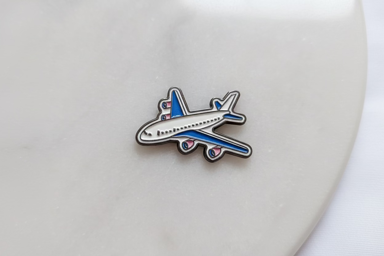 Airplane metal sticker